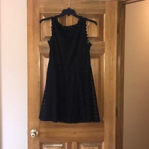 Little Black Dress with Polka Dot Texture